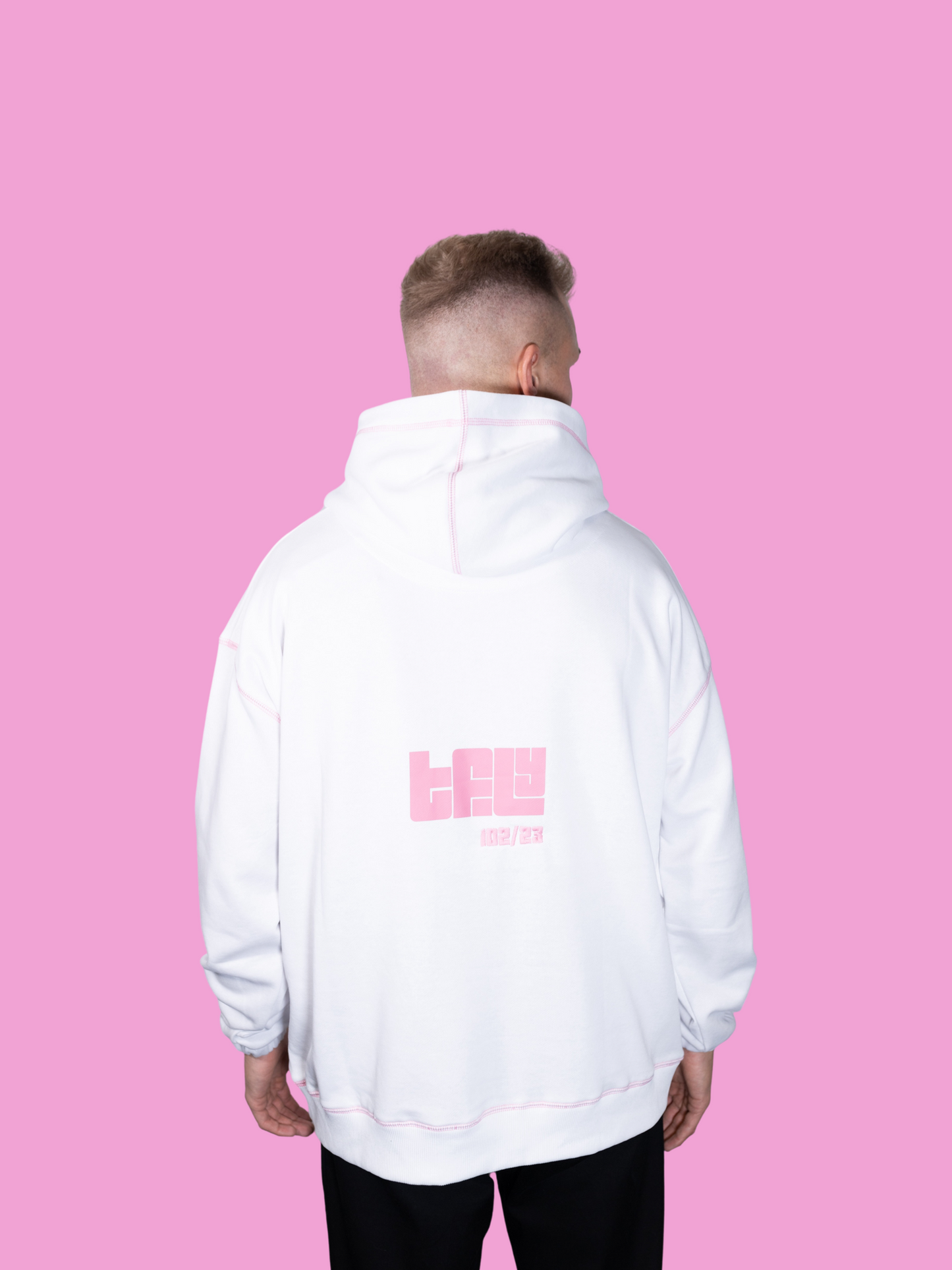 102/23 - TFLY x VALLY FROM THE HOOD WHITE HOODIE