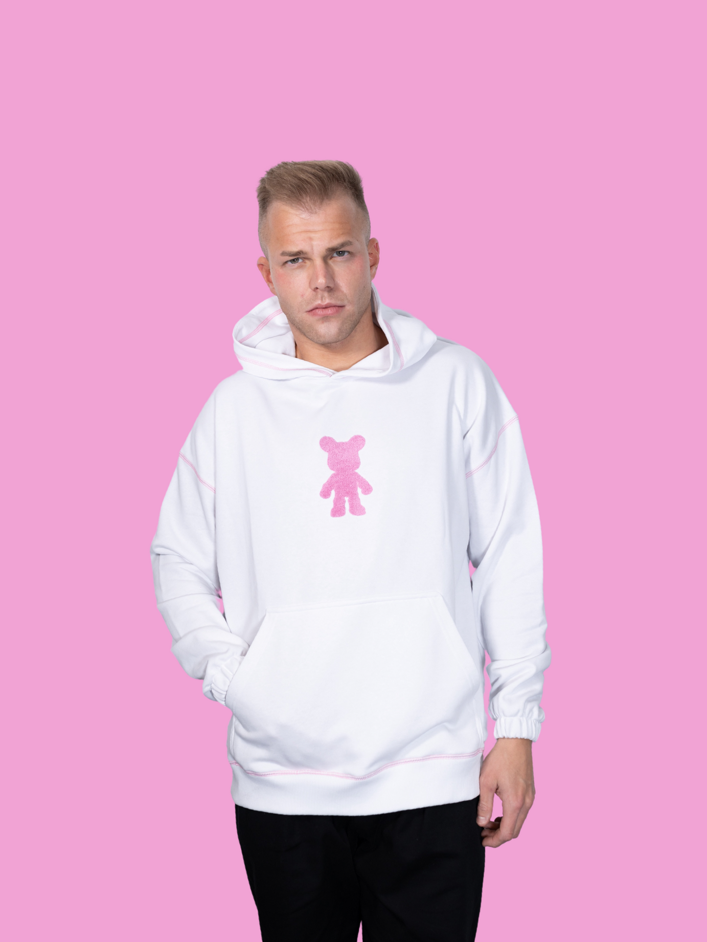 102/23 - TFLY x VALLY FROM THE HOOD WHITE HOODIE