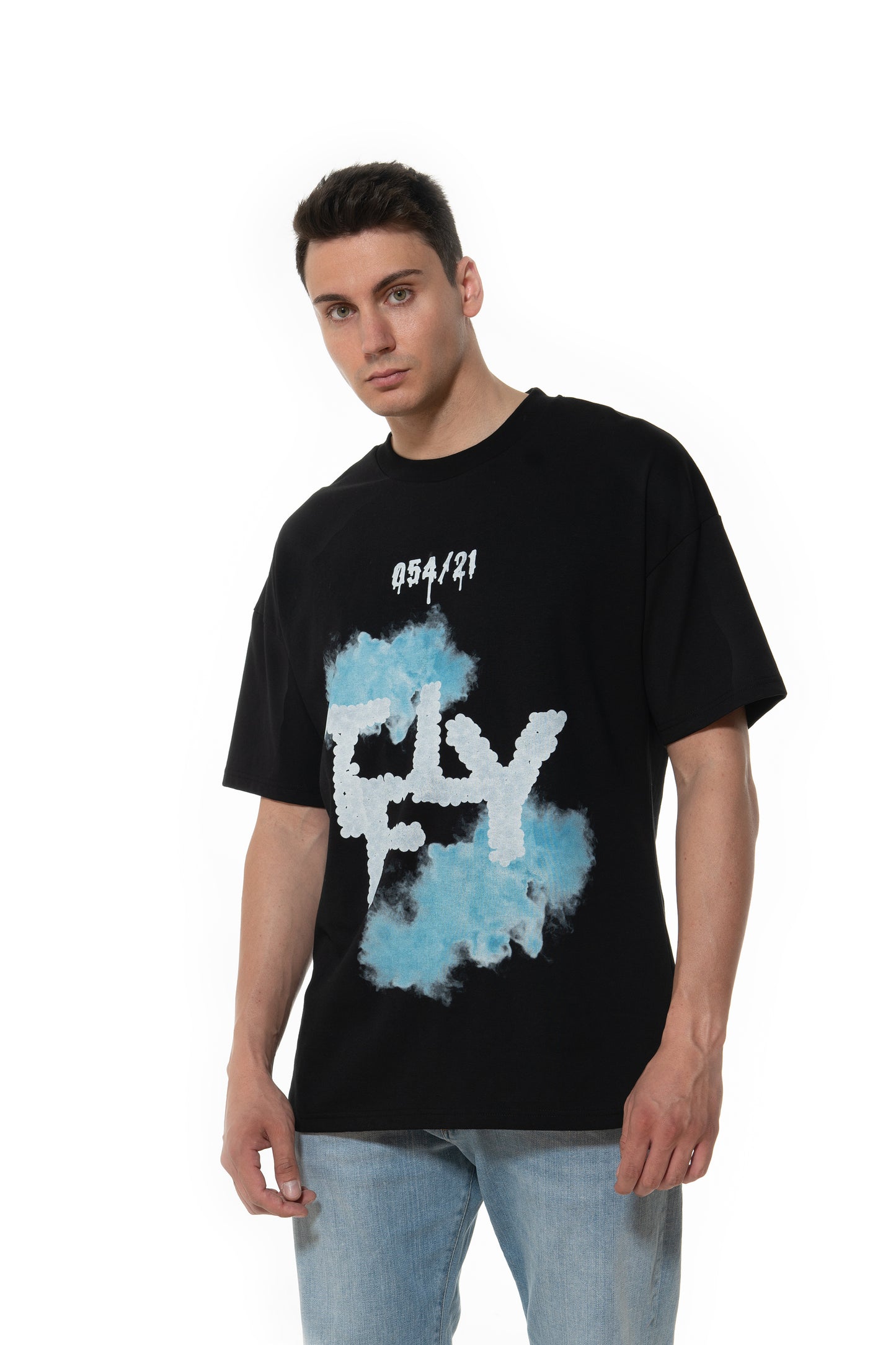 054/21 - YOU´RE ABOVE THE CLOUDS BLACK SHIRT